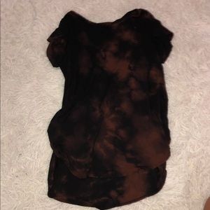 high, low “bleached” shirt